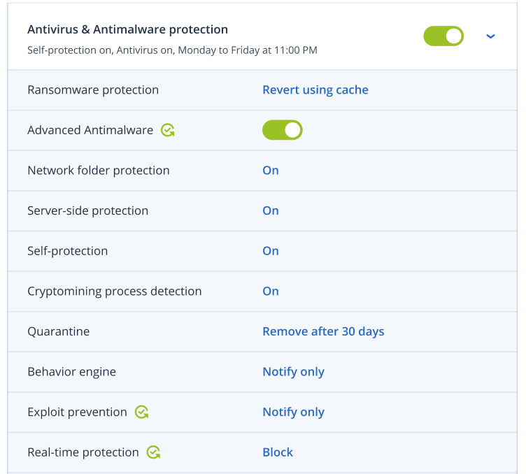טכנולוגיית Acronis Active Protection 