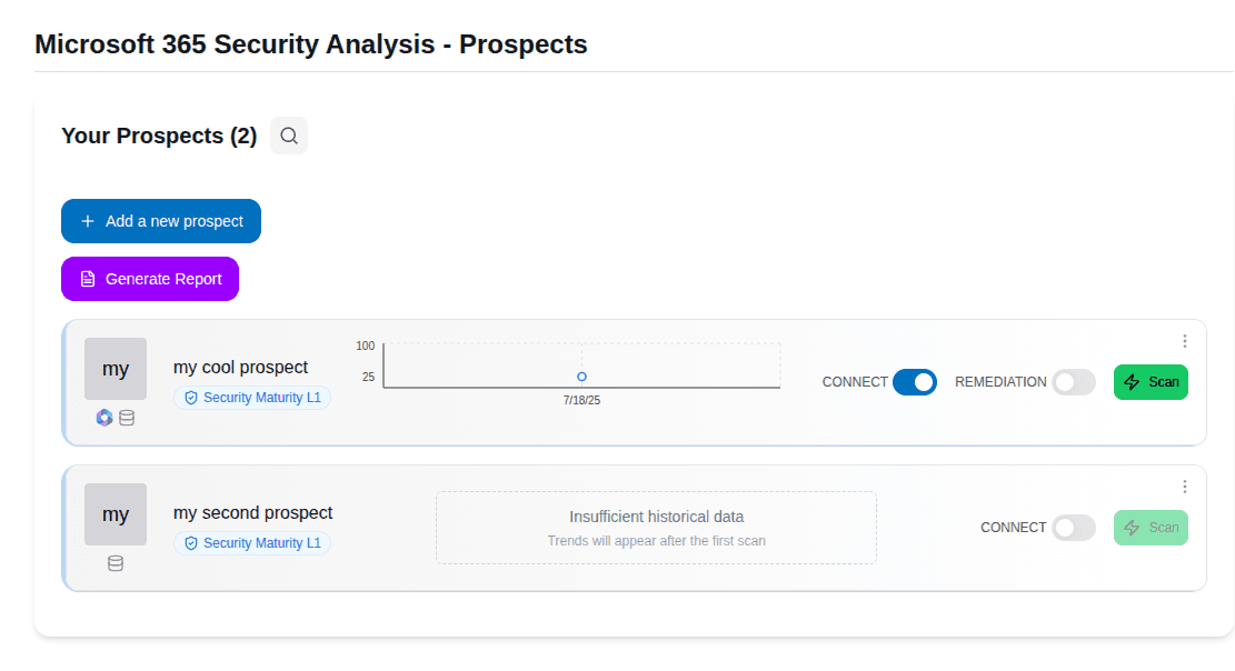 סריקות כבר בשלב ה POC (Prospecting Scans)